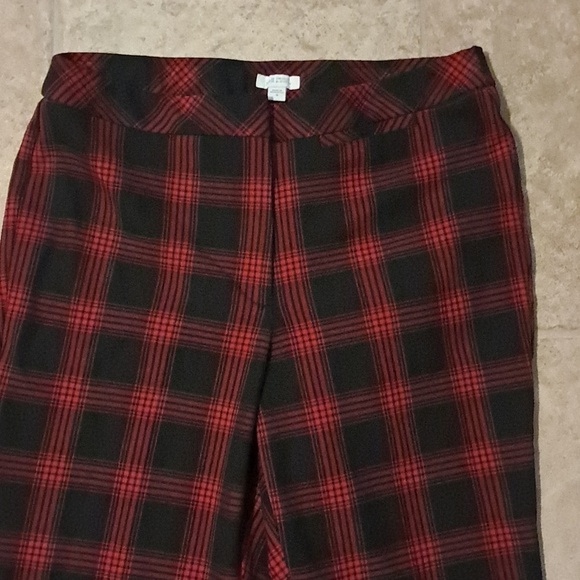 J Jill Plaid Premium Bi-Stretch Pant Size 10 Casual Tartin Academia Preowned - Picture 2 of 9